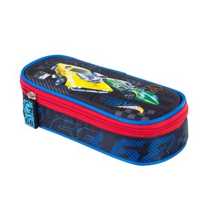Školní pouzdro Hot wheels černé oválné-1