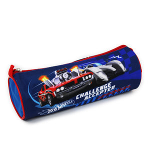 Školní pouzdro Hot wheels modré kulaté-3