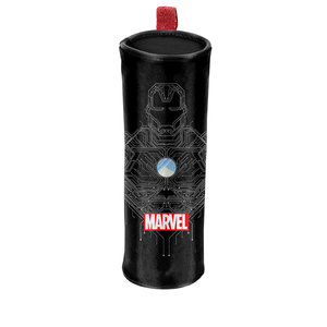 Školní pouzdro Iron Man kulaté černé-1