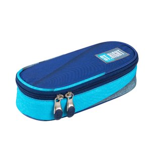 Školní pouzdro Melange stripes oválné-1