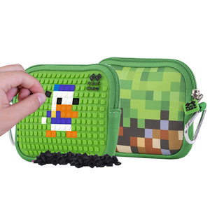 Školní pouzdro Minecraft včetně pixelů zelené malé-3