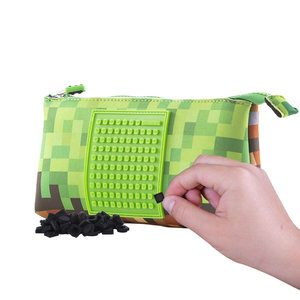 Školní pouzdro Minecraft včetně pixelů zelené velké-2