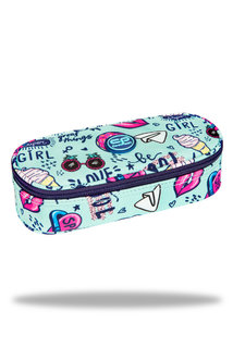 Školní pouzdro Mint doodles-1