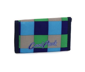 Peněženka Slim Kostka modrá/zelená-2