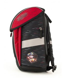 Školní aktovka červená/černá, fidlock zámek-2