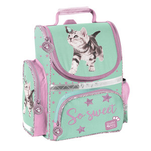 Školní aktovka Kočička pastelová-1