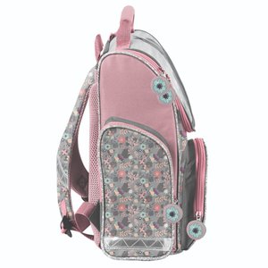 Školní aktovka Koně šedo-růžová-3