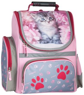 Školní aktovka Kotě - světle růžová-1