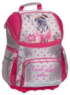 Školní aktovka Pes růžová-1
