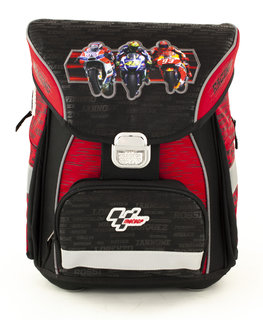 Školní aktovka s přední kapsou, červená-1