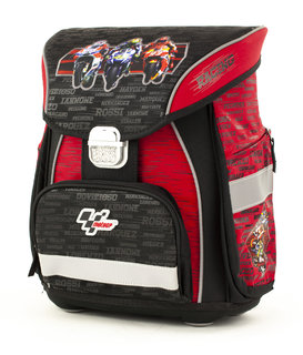 Školní aktovka s přední kapsou, červená-2