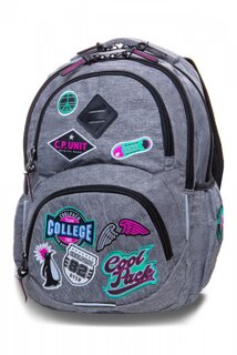 Školní batoh Dart Badges grey-1