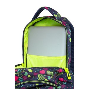 Školní batoh Basic plus Lime hearts-5