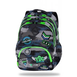 Školní batoh Bentley šedý/zelený-1