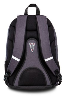 Školní batoh Hippie Sparkling badges grey-3
