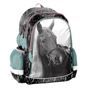 Školní batoh Kůň černý-1
