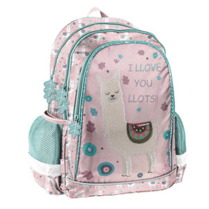 Školní batoh Lama růžový-1