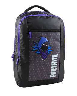 Školní batoh Raven dvoukomorový, fialový/černý-1