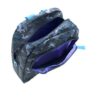 Školní batoh Raven jednokomorový, černý/modrý-3