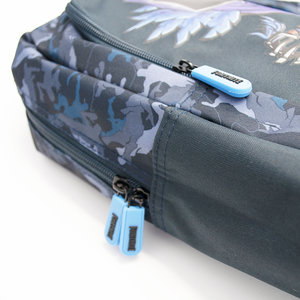 Školní batoh Raven jednokomorový, černý/modrý-4