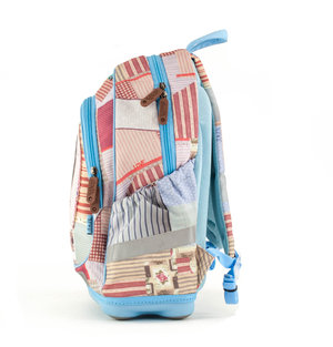 Školní batoh s pevným dnem Patchwork-3
