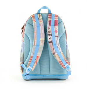 Školní batoh s pevným dnem Patchwork-4