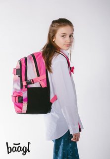 Školní batoh Skate Pink Stripes-14