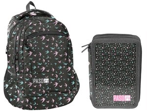 Školní set Birds s dvoupatrovým penálem-1