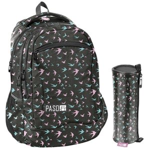 Školní set Birds s kulatým pouzdrem-1