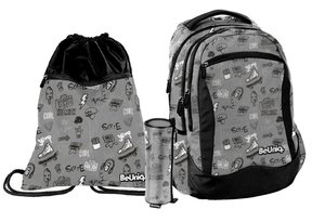 Školní set Icon šedý 3dílný-1