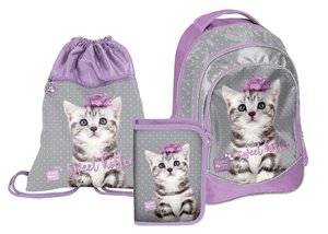 Školní set Kitty šedý 3dílný-1