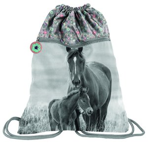 Školní set Koně šedo-růžový 5dílný-6