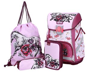 Školní set Kůň/růže 4dílný-1