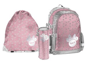Školní set Minnie mouse růžový 3dílný s pouzdrem-1