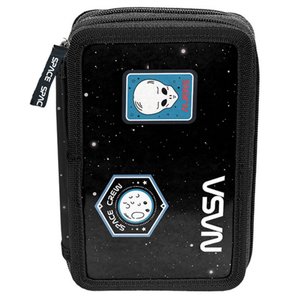 Školní set NASA černý s dvoupatrovým penálem-4