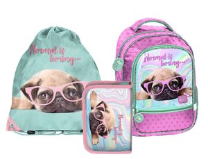 Školní set Pes pastelový 3dílný-1