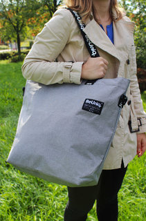 Taška přes rameno BeUniq šedá/černá-4