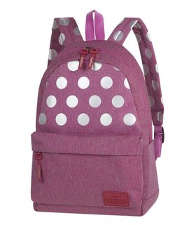 Volnočasový batoh Street Silver dots/pink-1