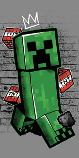 Osuška Minecraft Metro Art Creeper-1