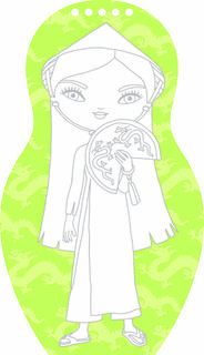 Oblékáme vietnamské panenky NGOC – Omalovánky-2