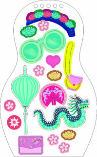 Oblékáme vietnamské panenky NGOC – Omalovánky-3