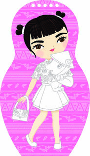 Oblékáme vietnamské panenky NGOC – Omalovánky-4