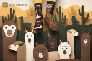 Ponožky klasik Fluffy alpaca 35-38-2