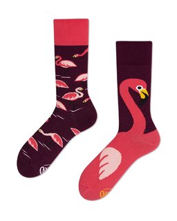Ponožky klasik Pink flamingo 39-42-1