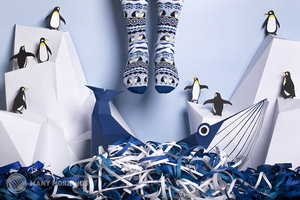 Ponožky klasik Winter ice pinguin 43-46-2