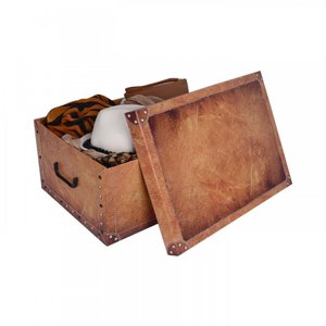 Úložný box Leather cream midi-2