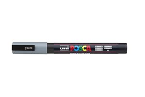 Akrylový popisovač PC-3M Posca, 0,9-1,3 mm, šedý-1