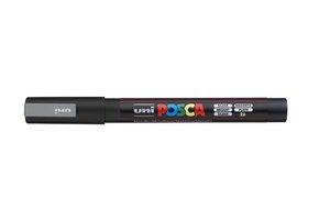 Akrylový popisovač PC-3M Posca, 0,9-1,3 mm, stříbrný-1