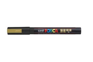 Akrylový popisovač PC-3M Posca, 0,9-1,3 mm, zlatý-1