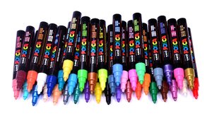 Akrylový popisovač PC-5M Posca, 2,5 mm, černý-6